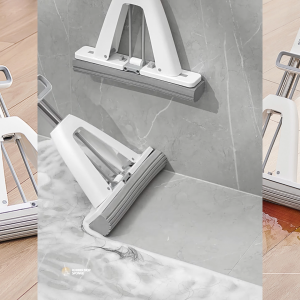 ECOCO Folding Sponge Mop - Pel spons untuk kamar mandi rumah tangga pel spons lipat penyerap air alat pel