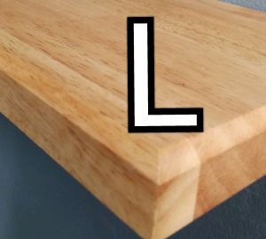 ชั้นไม้ติดผนัง​ L​  ลึก20ซม. (ไม่โชว์ขารับ) ขนาด​20x50x2.5 ซม.