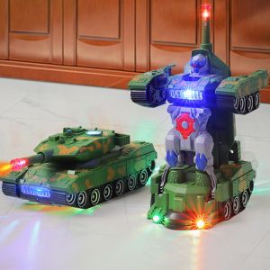 Transforming Tank Robot Electric with Music Transforming Car Toy