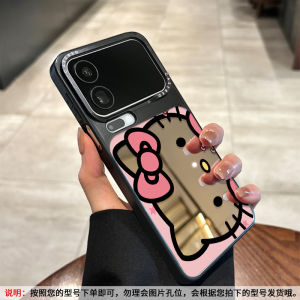 Nalize Mirror Kitty Cat Soft Silicone Phone Case for Xiaomi 17PROMAX Womens Makeup Mirror Protective Cover Anti-Fall