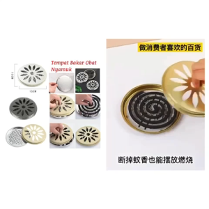 Tatakan Obat Nyamuk Bakar Set Atas Bawah Wadah Tempat Bakar Obat Nyamuk Bahan Besi Mudah Digunakan