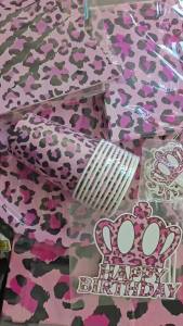 Kayou | Purple Leopard Print Birthday Party Decoration Purple Leopard Print Cutlery Bowl Banner Cake Decoration Party Decoration Gifts