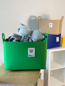 กล่องเก็บของผ้าขนสัตว์พกพา กล่องเก็บเสื้อผ้า กล่องเก็บของในห้องนอน กล่องเก็บของในหอพัก กล่องเก็บของสำหรับใช้ในบ้าน กล่องเก็บของแบบถือ