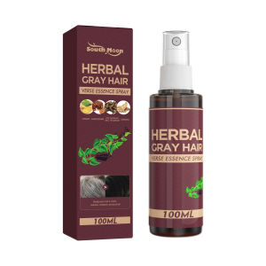 【Hot Sale】South Moon Hair Darkening Spray Anti White Hair Herbal Hair Care Serum Blacken Hair Reduce Gray Hair Scalp Nourish Glitter Anti White Hair Spray Herbal Gray Spray Repair Hair Scalp Care Nourish Treatment White To Black Hair Growth Serum(100ml)