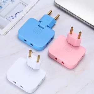 1 Buah Adaptor Listrik 3 Lubang Power Socket 3 IN 1 Plug In Stop Kontak Colokan Lipat 3 IN