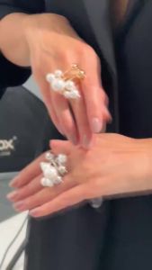 IngeSight.Z Trendy Charm Imitation Pearl Rings Women 2026 New Exaggerated Gold Color Multilayer Beaded Finger Ring Party Jewelry