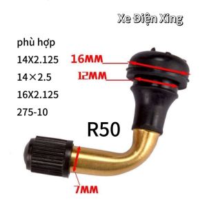 Van vòi R50 R60 R70 dụng cho xe đạp điện xe máy điện xe máy không săm lốp xe không ruột phụ tùng phụ kiện xe điện