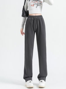 Slim Fit Wide Leg Pants Womens Cotton Spring Autumn Casual Straight Sports Pants Small Size Grey White Commute Style