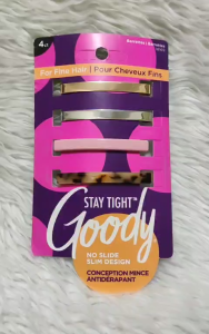 Goody Stay Tight Barrettes For Fine Hair No Slide Hair Clips 4ct