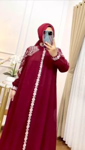 Nuriel Shop - Nura Collection - Bordir Hilwa - Pakaian Wanita - Baju Muslim & Jumpsuit - Baju Gamis Wanita Model Terbaru