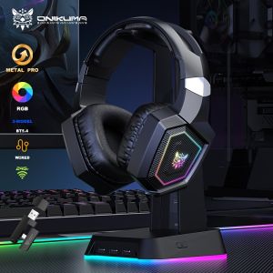 ONIKUMA GT806 2.4GHz Wireless Headset HiFi PcLaptop with microphone for gaming Noise cancelling for PC