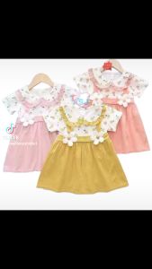 Baju Dress Bayi Korea Impor Pakaian Dres Anak Perempuan Rok Anak cewek Gaun Pesta 0-3 Tahun DOBUN