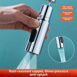 Dual Blade Scrubbing Water Saving Pressure Booster Anti-splash Faucet Extension