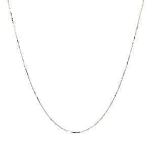 Nathalias NY สร้อยทองคำขาวแท้ 10K ลาย Box Chain สไตล์เรียบหรู 0.45 มม. 18นิ้ว classic box chain 76676