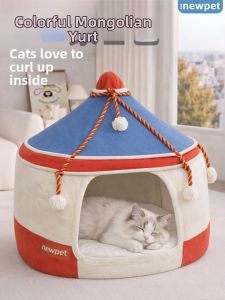 New Pet | Secure Half-Enclosed Breather Cat Bed