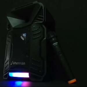 Sherman TS-101 ลำโพงเคลื่อนที่แบบลางจูง 8 นิ้ว 15W พร้อมด้วยไมโครโฟนไร้สาย VHF มีแบตเตอรี่ในตัว (รับประกันศูนย์ไทย 1 ปี)