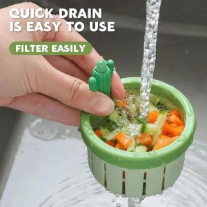 Anti-clogging Cactus Kitchen Sink Drain Strainer Leakage-proof Food Waste Catcher Sink Drain Filter Durable Waste Collector Filter Plug Filter Basket for Kitchen Tools