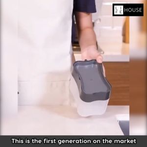 [FREE SPONGE] Upgraded Dish Soap Dispenser Dish Wash Dispenser 2 in 1 Kitchen Dishwash Tempat Letak Sabun Basuh Pinggan