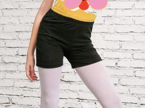 ชุดเต้นรำสำหรับเด็กกางเกงสามส่วนกางเกงฝึกซ้อมกางเกงขาสั้นสำหรับเด็กหญิงกางเกงใส่ด้านในกางเกงขาตรงสีดำกางเกงเซฟตี้