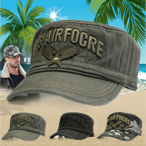 Large Size Mens Spring Summer Outdoor Casual Camouflage Sports Hat Flat Top Sun Hat Casual Style Cotton Cap for All Ages