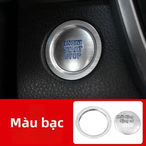 Toyota Highlander Kluger XU70 2020-2024 Xe Hybrid Đánh Lửa Động Cơ Khởi Động Dừng Nút Nhấn Bao Miếng Dán Hợp Kim Nhôm Nội Thất Đúc
