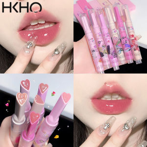 HKHO Nhấn Son Môi Gương Thạch Trong Suốt Hình Trái Tim Son Bóng-Loại Đèn Nước Son Dưỡng Ẩm