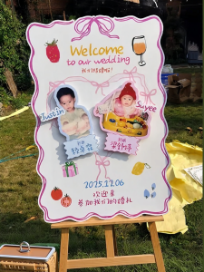 ZLVOEY | Engagement Wedding Entrance Signage Kt Board Decoration