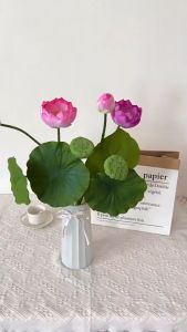 Chùm hoa sen cao cấp làm đạo cụ chụp ảnh trang trí nhà cửa trang trí sân vườn...- Hoa giả