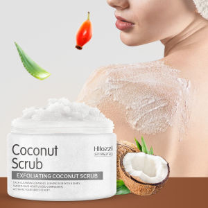 Coconut scrub for body and face cleansing hydrating moisturizing exfoliating whitening oil control improving pores