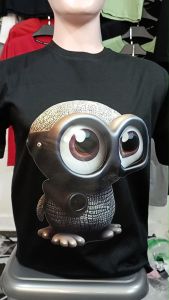 Kaos Pria 3 Dimensi Motif Animasi Landak Mata Besar Tshirt Oblong Katun 24s H0143 By Hans & co