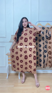 DASTER LD 140 SUPER JUMBO BUSUI KEKINIAN MOTIF DAVINA TERBARU 2025 DRESS WANITA BIGSIZE CANTIK VIRAL