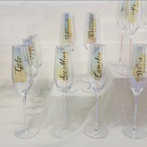Personalised Wine Glass | Customised Champagne flutes glasses | Bar Glassware | Housewarming gifts