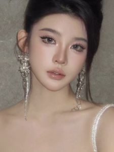 Elegant Flowing Tassel Earrings Floral Design Super Fairy Tale Diamond Girl Luxury Sensation High End Feeling Fashion Jewelry