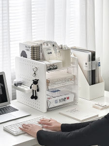 ชั้นวางเอกสาร A4 สำหรับโต๊ะทำงาน ชั้นวางเอกสารหลายชั้นสำหรับสำนักงาน ชั้นวางเอกสาร ชั้นวางหนังสือ จัดระเบียบ จัดเก็บ จัดเรียง