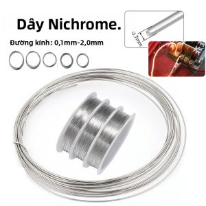 1PC Dây Nichrome Đường Kính 0.1-2.0mm Cắt Xốp Chịu Nhiệt Hợp Kim Chiều Dài 1-10M Dây Điện Cho Dụng Cụ Cầm Tay Các Bộ Phận