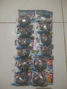 Sabut Kawat Stainless Baja Besi Gosok Panci Piring Anti Karat Howard/Besco T-50D 12pcs - Pembersih Efektif dan Efisien