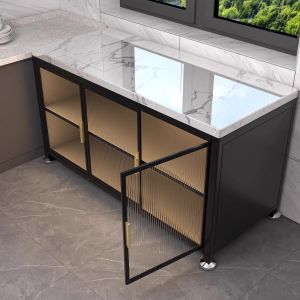 GOTZ | Multi-Function Kitchen Island with Storage Cabinets