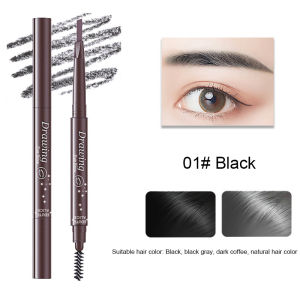Ta💋.2 in 1 Eyebrow Pencil & Pensil Alis Anti Air Putar Otomatis
