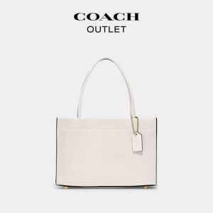 COACH/Outlet Lady CASHIN CARRY white Tote bag small square bag