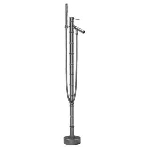 MEIZIJIE | Gun Gray Bamboo Style Floor Standing Bathtub Faucet
