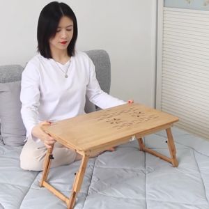 Bàn Gỗ Kê Máy Tính Bamboo Sun Valley II Tích Hợp Quạt Tản Nhiệt Và Ngăn Để Đồ - OnlineMall