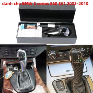 Nút Cần Số LED Độ Thay Thế Cho BMW 5 Series E60 E61 520i 523i 525i 528i 530i 535i 540i 545i 550i Chất Liệu ABS