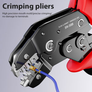 DuPont Terminals Crimp Pliers Barrel Crimping Tools SN-58B 24-16 AWG /0.25-1.5mm² Ratcheting Crimper