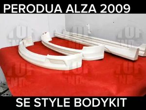 PERODUA ALZA 2008-2013 SE STYLE FULLSET SKIRTING(FRONT SKIRT SIDE SKIRT REAR SKIRT)MATERIAL ABS PU GETAH CAR BODYKIT