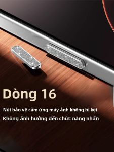 COUNTLESS | Miếng dán nút phim phản quang cho Apple 16 Pro Max bằng kính Corning chống trượt Miếng dán bảo vệ nút bên hông và nút máy ảnh bằng kính cường lực