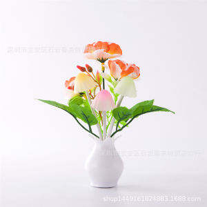 Đèn ngủ bình hoa hình nấm nhiều màu