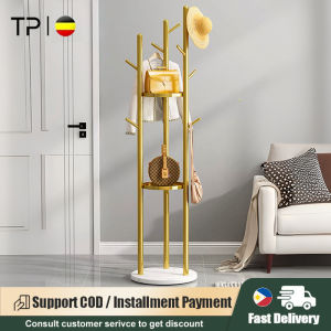 TP Metal Coat Rack Bag Rack Stand Bag Organizer Rack Stand Coat Rack Hanger Organizer With Storage Space Marble base