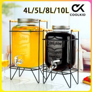 Glass Beverage Barrels Household Juice Cola Fruit Tea Long Term Storage Easy To Clean