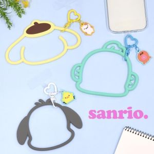 Japanese Pom Pom Purin Mermaid Hanton Pacha Dog Cartoon Silicone Anti-Lost Cell Phone Ring Stand Lanyard Package Pendant iPhone