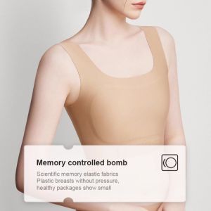 Wide straps back nonmarking comfy corset bra